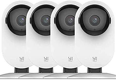 YI 4pc Security Home Camera, 1080p 2.4G WiFi Smart Indoor Nanny IP Cam with Night Vision, 2-Way Audio, AI Human Detection, Phone App, Pet Cat Dog Cam - Works with Alexa and Google Online Hot Sale