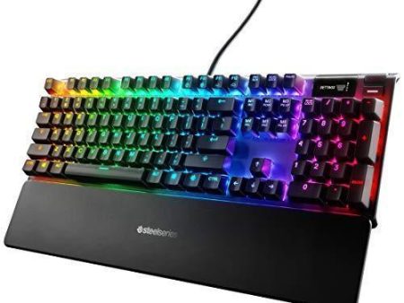 SteelSeries Apex 7 Mechanical Gaming Keyboard – OLED Smart Display – USB Passthrough and Media Controls – Tactile and Clicky – RGB Backlit (Blue Switch) Online Hot Sale