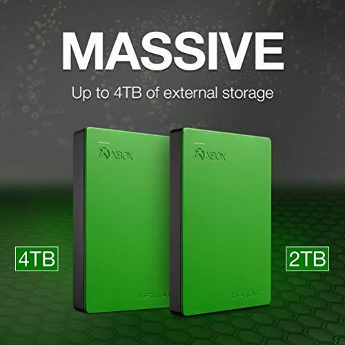 Seagate Game Drive 4TB External Hard Drive Portable HDD - Designed For Xbox One, Green - 1 year Rescue Service (STEA4000402) Online