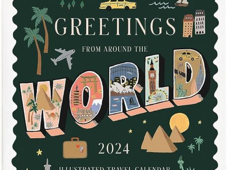 RIFLE PAPER CO. 2024 Greetings From Around the World Wall Calendar Online now