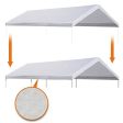 Strong Camel 10 x20  Carport Replacement Canopy Cover for Tent Top Garage Shelter Cover with Ball Bungees (Only Cover, Frame is not Included) on Sale