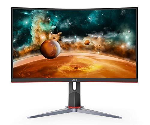 AOC CQ27G2 27  Super Curved Frameless Gaming Monitor QHD 2K, 1500R Curved VA, 1ms, 144Hz, FreeSync, Height adjustable, 3-Year Zero Dead Pixel Guarantee on Sale