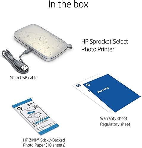 HP Sprocket Select Portable 2.3x3.4  Instant Photo Printer (Eclipse) Print Pictures on Zink Sticky-Backed Paper from your iOS & Android Device. For Cheap