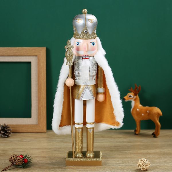 15 Inch Traditional Wooden Nutcracker for Christmas Decorations Fashion